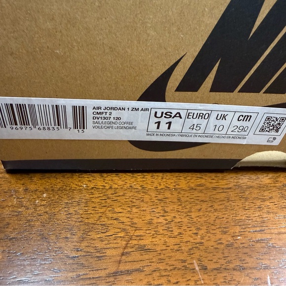 Nike Air Jordan cmft 2 Legend Coffee Cream and Tan Sneakers BNWT - Picture 9 of 9